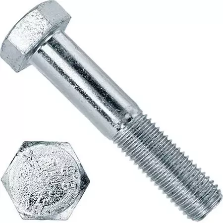 Болт DIN 931 кл.пр. 8.8 оцинкованный М10×35 мм, 10 шт.